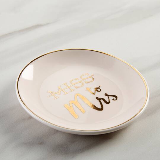 Kate Aspen Miss To Mrs Ceramic Trinket Dish 2ct Michaels